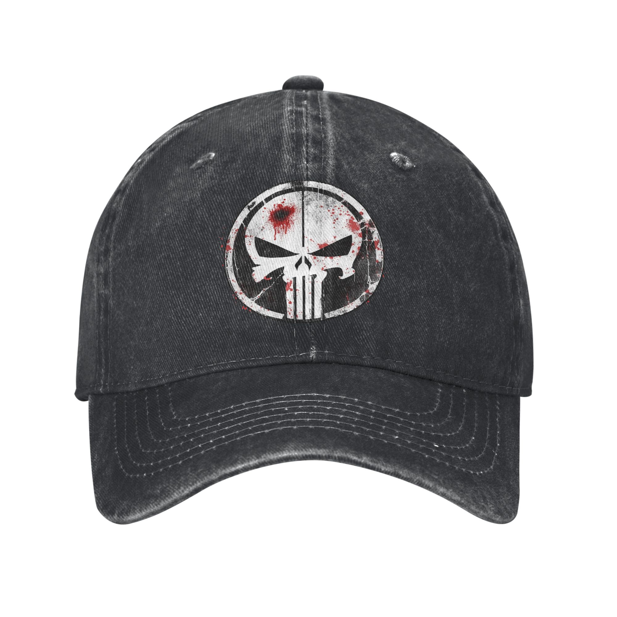 Skull Cap Helmet Liner - Casual Punisher Blood Baseball Caps for