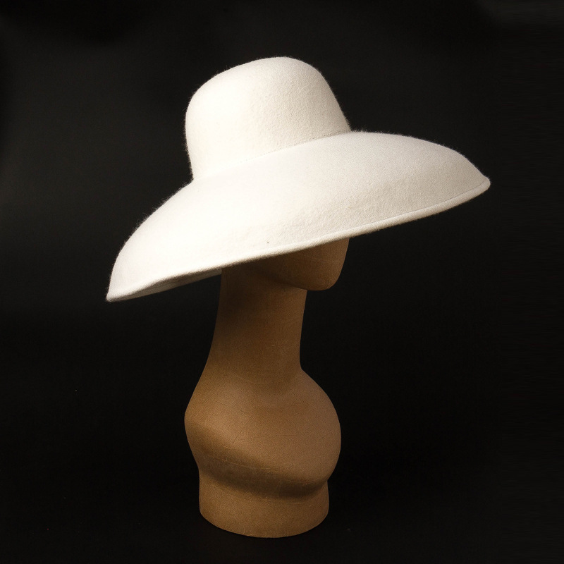 Classical Big Wide Brim Wool F - Fedora Hat Wool ulasan dan harga