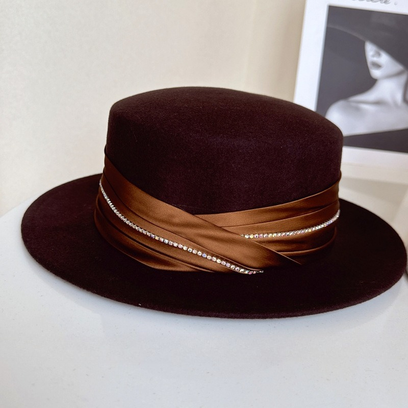 High-end Boutique Real Pleated - Fedora Hat Wool ulasan dan harga