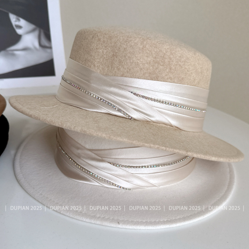 High-end Boutique Real Pleated - Fedora Hat Wool ulasan dan harga