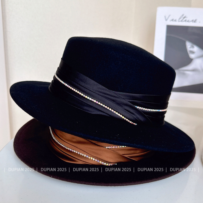 High-end Boutique Real Pleated - Fedora Hat Wool ulasan dan harga