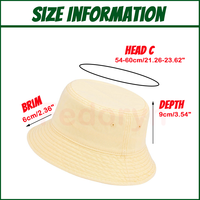 Fedoryn Customized Fishermen's - Bucket Hat Cotton ulasan dan harga