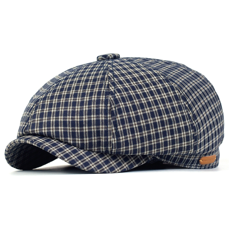 Spring Summer Plaid Newsboy Ca - Dad Hat Cotton ulasan dan harga