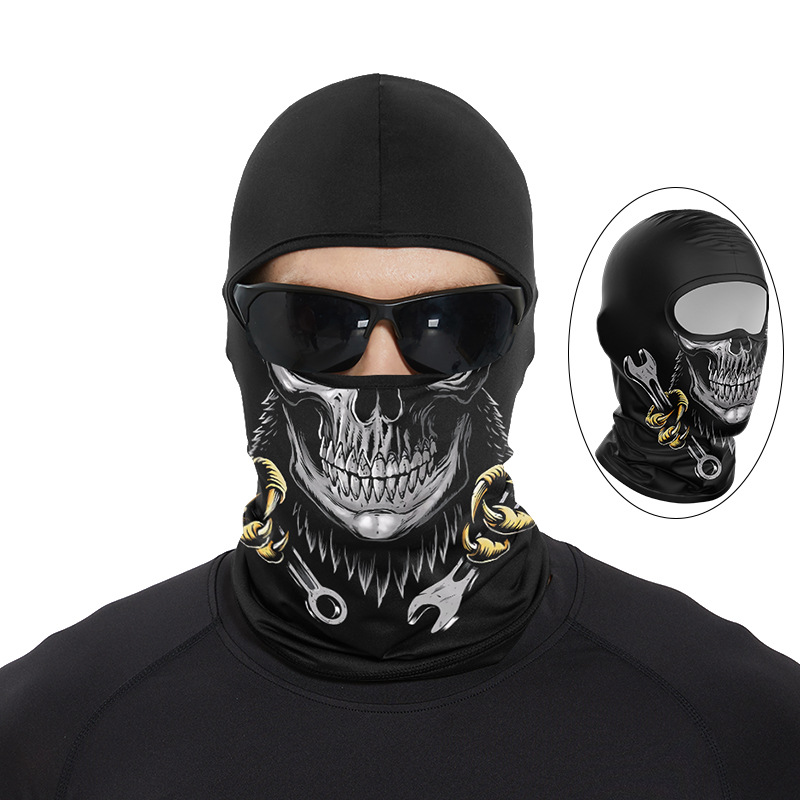 Funny Ape Mouth Skull Balaclav - Skull Cap Helmet Liner ulasan dan harga