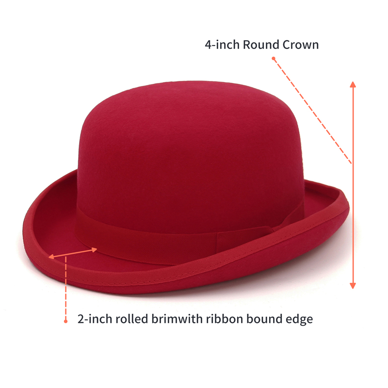 GEMVIE 100% Wool Felt Derby Ha - Fedora Hat Wool ulasan dan harga