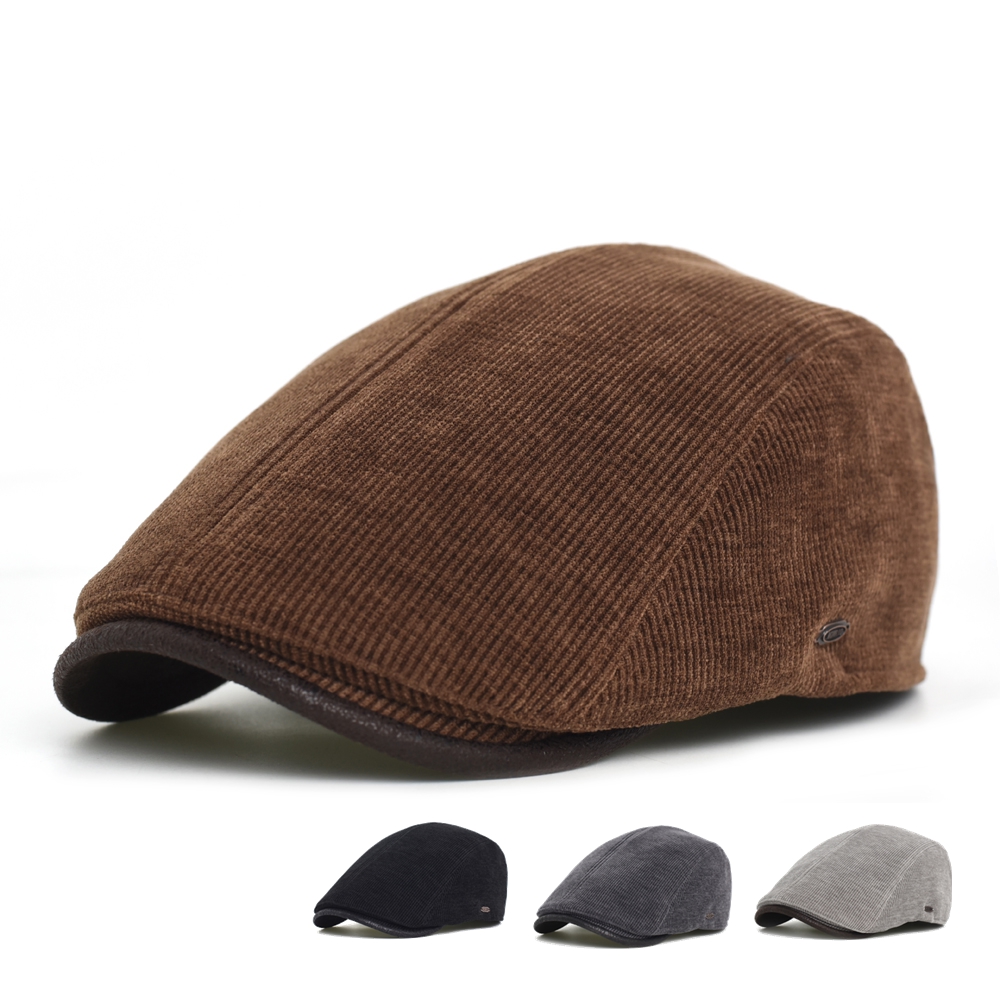 Newsboy Cap Men Winter Thick W - Dad Hat Cotton ulasan dan harga